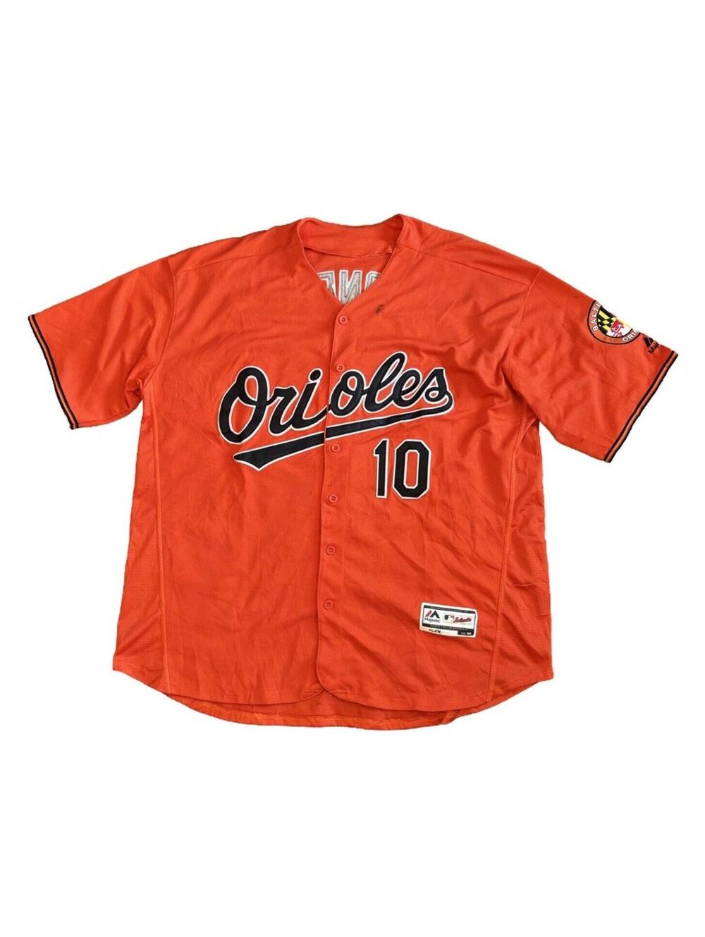Baltimore Orioles Adam Jones #10 Jersey Size 56 Orange Majestic Stitched MLB